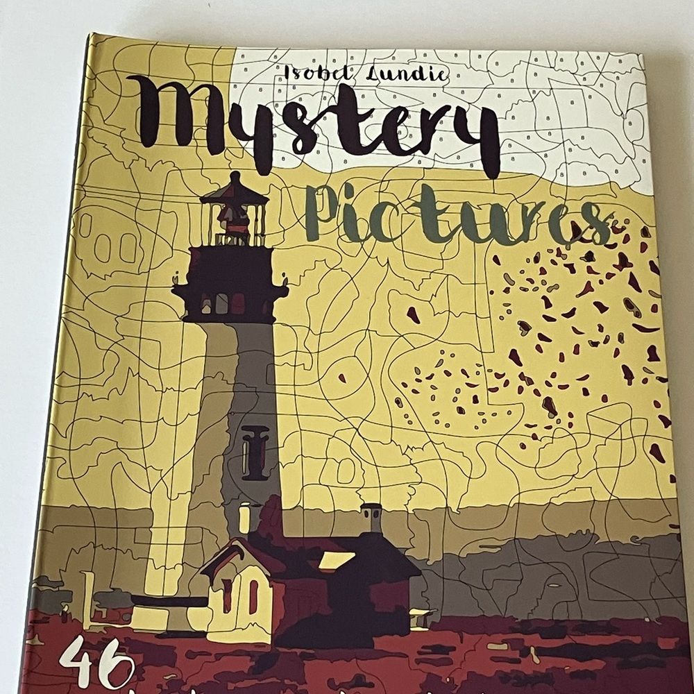 Mystery Pictures Adult Coloring Book 46 different Intricate Pictures.